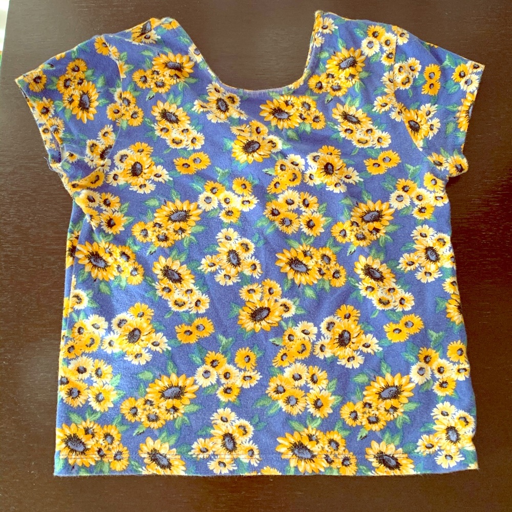 Forever 21 sunflower crop top for girls